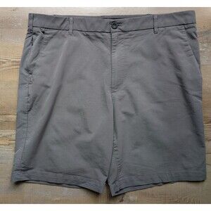 Izod Flat Front Golf Shorts - Gray - Size 36 Waist - 9.5in Inseam